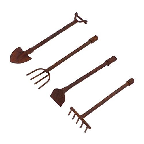 UPKOCH Mini Werkzeuge Set 4 Stücke Puppenhaus Garten Zubehör Dekoration Landschaft Dekoration von UPKOCH
