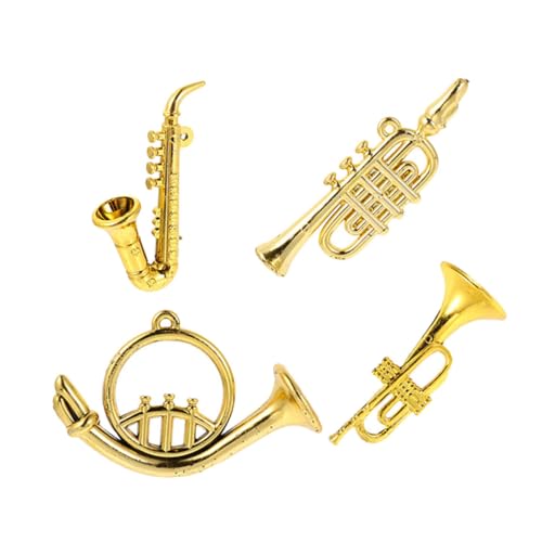 UPKOCH 4 Stück Miniatur-saxophonmodelle Puppenhaus-Saxophon- Musikinstrument Realistisches Aussehen Praktisches Mini-Instrument von UPKOCH