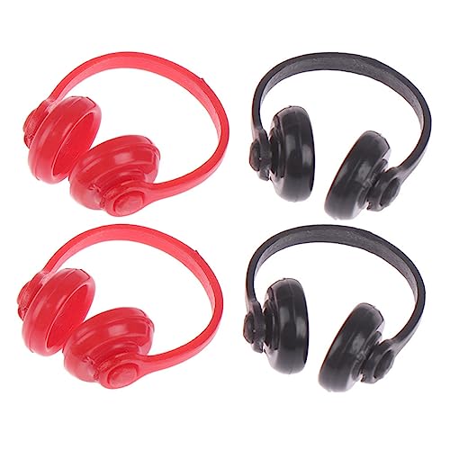 UPKOCH Puppenhaus Mini Kopfhörer Modell 4 Stück Miniatur Headset Für Szenenlayout von UPKOCH