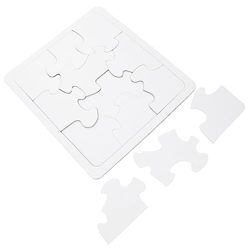 UPKOCH 4 Stück Puzzle Hochzeitsbevorzugungsrätsel Leere Rätsel Kind Spielzeug Papier Weiß von UPKOCH