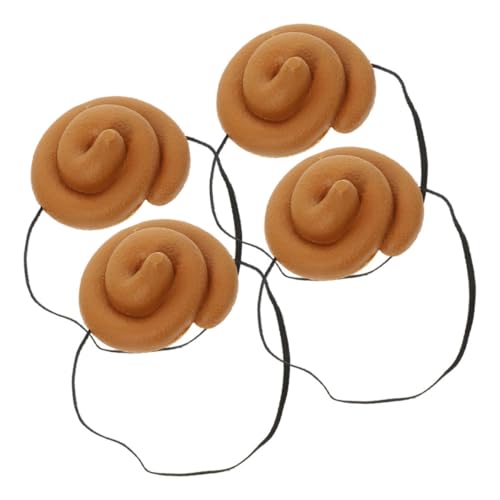 UPKOCH 4 Stück Realistischer Poop Hut Cosplay Mütze für Erwachsene und Lustiger Partyartikel und Verkleidung Requisit für Halloween Fasching und Streichspaß von UPKOCH