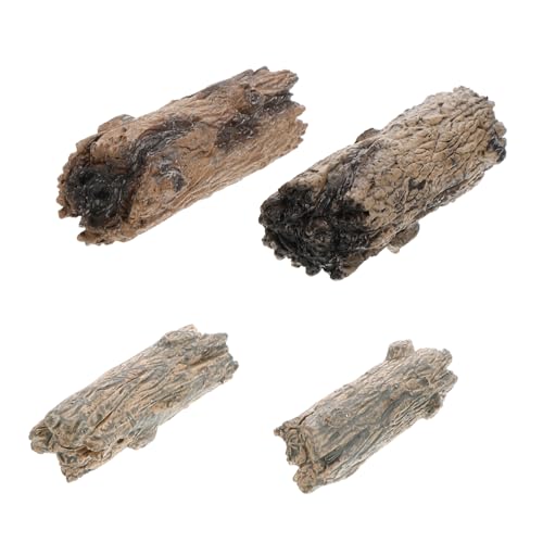 UPKOCH 4 Stück Simulation eines Baumstumpfmodells Mikrolandschaft Dekoration Sandtisch Dekoration bastelset gefälschte Baumstumpfdekoration Simulation Baumstamm-Ornament Harz Coffee von UPKOCH