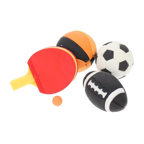 UPKOCH 4 Stück Simulationskugelmodell Feenhaftes Spielzeug Gabi Puppenhaus tischtennisplatten Tischtennis bälle Spielzeuge Wohnkultur Mini-Rugby-Modell schönes Rugby-Tischtennis Miniatur von UPKOCH