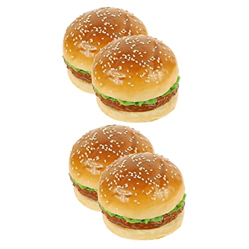 UPKOCH 4 Stück Simuliertes Hamburger-Modell Spielzeug für Kinder kinderspielzeug Esszimmertischdekoration Esszimmerdekoration für den Tisch Ornament tortendeko Einschulung Burger-Modelle von UPKOCH