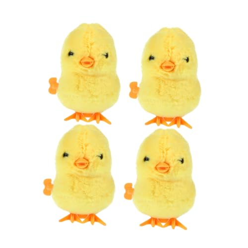 UPKOCH 4 Stück Springendes Gelbes Huhn Küken Hühnerspielzeug Für Kinderspielzeug Spielzeugküken Für Kleinkinder Huhn Aufziehen -Huhn- Yellow Plastik von UPKOCH