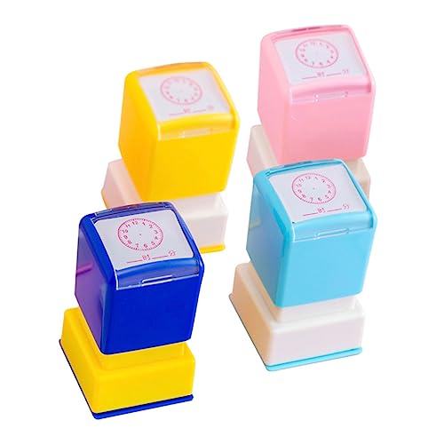 UPKOCH 4 Stück Stempeluhr für Uhrenstempel Aufkleber Etiketten belohnung Armbanduhr siegelstempel briefmarken Gastgeschenke für 4-8 Studenten Stempeluhren Abs von UPKOCH