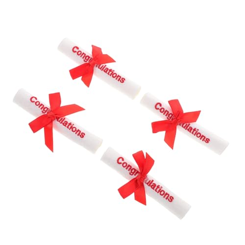 UPKOCH 4 Stück Teiliges Abschluss mit Plüsch Bären und Mini Diplomrollen Hochwertige Stickerei Langlebige Abschlussfeier Accessoires für Schul und Hochschulabschluss Fotooptimierte von UPKOCH