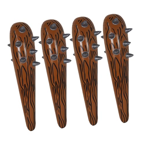 UPKOCH 4 Stück Teiliges Aufblasbare Cheer Sticks Tiefbraun Leicht zu Schwenken Robust für Outdoor Spiele Sportevents Geburtstagsfeiern Party Zubehör von UPKOCH