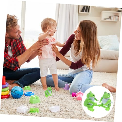 UPKOCH 4 Stück Teiliges Aufziehbare Kleine Froschspielzeuge Hüpfende Frösche Charmante Deko für Kindergeburtstag Vielseitige Geschenkidee für Jungen und Mädchen Tragbar und Spaßig von UPKOCH