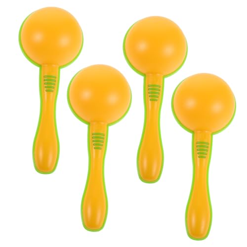 UPKOCH 4 Stück Teiliges Maracas Leichtem Kunststoff für Bunte Sand-rasseln als Frühes Rhythmus-Musikinstrument Ergonomisch Geformt für Junge Mädchen für Musikalische Früherziehung und von UPKOCH