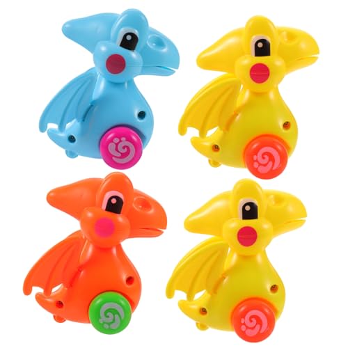 UPKOCH 4 Stück Teiliges Mini Aufziehspielzeug Dinosaurier Auto aus Robustem Langlebig und Stoßfest Fördert Feinmotorik und Kognitive Entwicklung für Jungen und Mädchen Perfektes für von UPKOCH