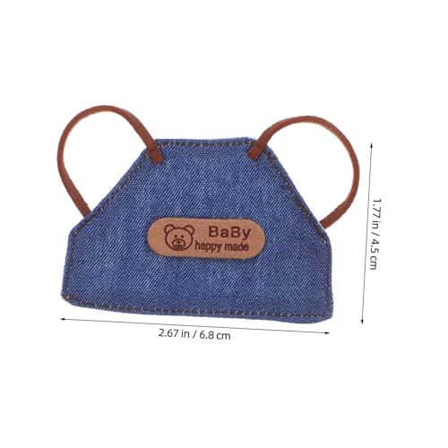 UPKOCH 4 Stück Teiliges Mini Denim Puppenschürzen für Puppen Retro-inspirierte Süße Schürzen für DIY Puppenkleidung und Puppenhaus Zubehör Einfach Anzuziehende Puppen-Outfits für von UPKOCH