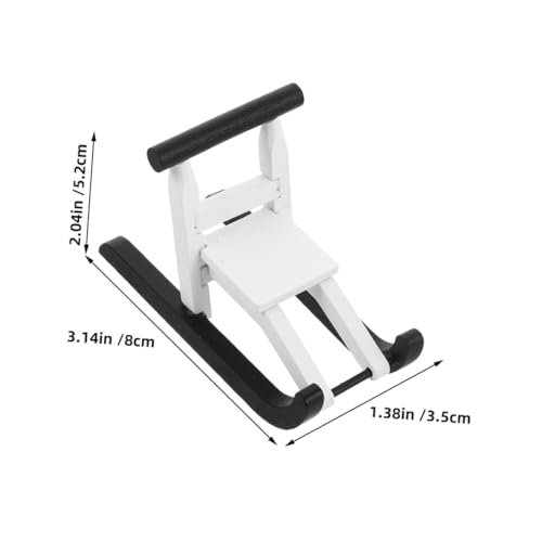 UPKOCH 4 Stück Teiliges Mini Holzschlitten Handgefertigte Schneeschlitten Figuren Festliche Miniatur Weihnachtsdeko für Tisch Puppenhaus Zubehör Vielseitige Vintage-holzschlitten von UPKOCH