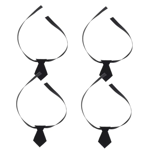 UPKOCH 4 Stück Teiliges Mini Schwarze Puppen Krawatten aus Weichem Material Elegante Kleine Schleifen für Babypuppen Vielseitig Einsetzbar als Puppenmode und DIY Dekoration von UPKOCH