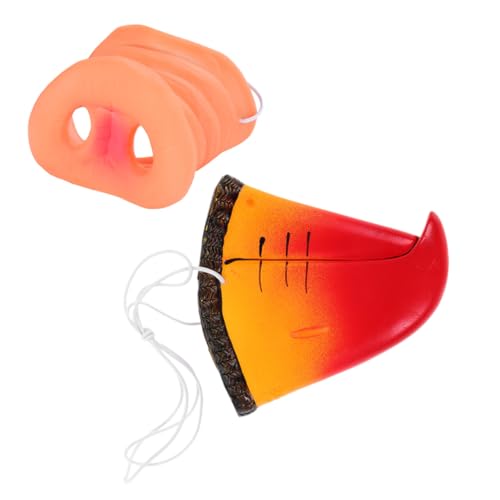 UPKOCH 4 Stück Teiliges Realistische Tiernasen Schwein Papagei Leichte Cosplay Accessoires für Kostüm Vogel Tierkostüme Erwachsene für Halloween Partydekoration und Verkleidung von UPKOCH