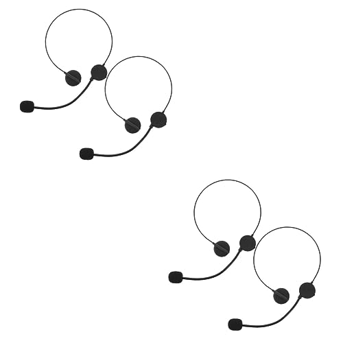 UPKOCH 4 Stück Teiliges Star Headset Realistisch Gestaltete Fake Kopfhörer und Mikrofon Requisiten für Rollenspiele Kostümpartys Karneval und Bühnenauftritte Bequem und Authentisch von UPKOCH