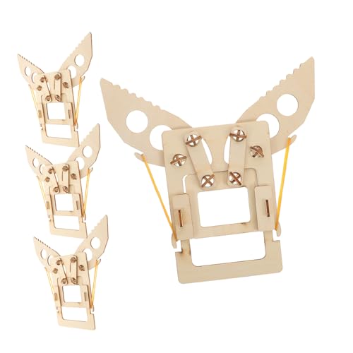 UPKOCH 4 Stück Teiliges Stem Holzbaukasten Mechanischer Arm Bausatz für Jahre DIY Holz Zangen Wissenschaftsspielzeug Kreatives Lernspielzeug für Jungen Mädchen von UPKOCH