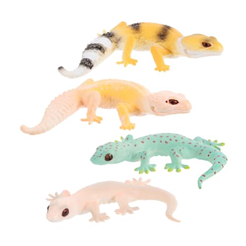 UPKOCH 4stücke Teiliges Realistische Gecko Figuren Lernspielzeug Für Junge Mädchen Miniatur Tiermodell Pädagogisches Reptil Für Kreatives Spiel Und Kognitive Entwicklung von UPKOCH
