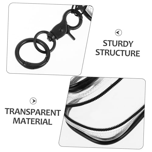 UPKOCH 4 Stück Transparente PVC Puppentasche mit Schlüsselanhänger Tragbare Kompakte Aufbewahrungstasche mit Reißverschluss für Plüschtiere Kleine Figurendisplay-Box Wasserabweisend von UPKOCH
