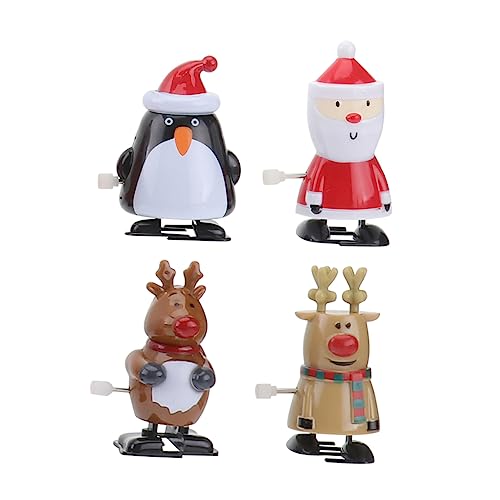 UPKOCH 4 Stück Weihnachts Aufziehspielzeug Weihnachtsdekoration Kinderspielzeug Weihnachtsstrumpf Spielzeugautos Kindergeschenke Kindergeschenke von UPKOCH