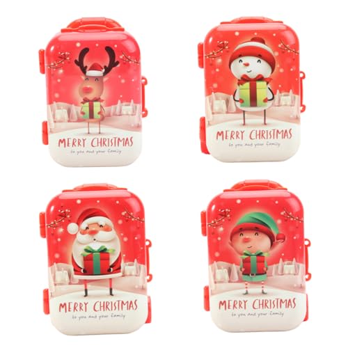 UPKOCH 4 Stück Weihnachtsdekoration Weihnachtsplüschtiere Weihnachtsstrümpfe Für Kindergeschenke Kinderspielzeug Weihnachtsfüller Mini Kindergeschenke Weihnachtsstrümpfe Aus von UPKOCH