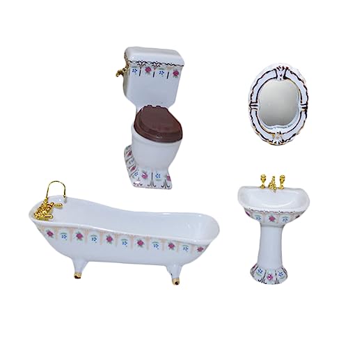 UPKOCH Mini- Im Maßstab 1/12 Porzellan-badezimmerset Miniatur-möbelzubehör Kreative Miniatur-badezimmermodelle UPKOCH Mini- Im Maßstab 1/12 Porzellan-badezimmerset Miniatur-möbelzubehör Kreative Miniatur-badezimmermodelle von UPKOCH