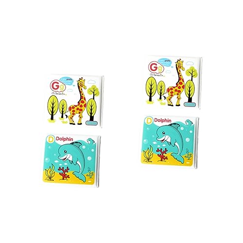 UPKOCH 4 Stück bb badebücher Kinder badewannenspielzeug Geschenke für Kinder adventsgeschenke Kinder kindergeschenk Kinder Lernspielzeug Babybadebuch Buch intelligent Stoffbuch von UPKOCH
