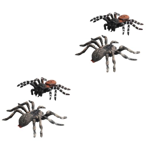 UPKOCH 4 Stück Lebendige Spinne Lebendiges Spinnenspielzeug Gefälschtes Insektenmodell Spinnendekorationen Im Freien Gefälschte Zahlen Gehirnspielzeug Gefälschte Spinnen Kind Tier Luxus von UPKOCH