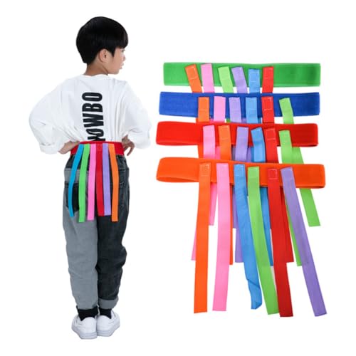 UPKOCH 4 Stück lustiger Schwanzfang Kleinkind Weste Jungenweste Tag Kleinkindspielzeug Outdoor-Spielset Spielzeug-Schwanzfang Gürtel Spiele Puzzle Tankini Rasen Völkerball Fitness Armband von UPKOCH