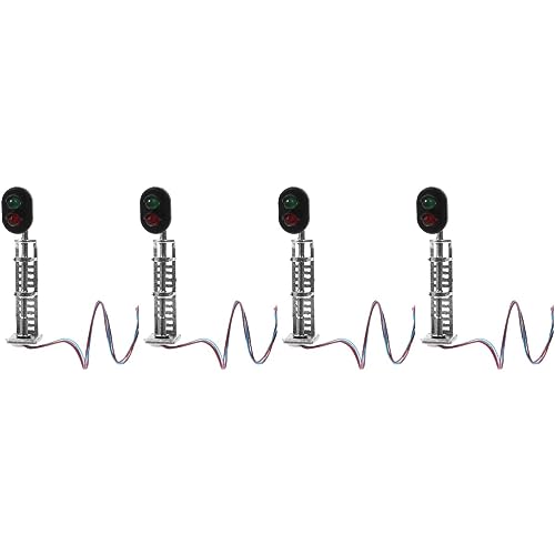 UPKOCH 4 Stück modellbahn Lichter Straßenschilder Spielset Mini-Landschaftssignalmodell Anlage Modelle Sandtisch-Signalmodell Pflanzenmodell-Schmuck Miniatur Ampel Ornamente Signallicht von UPKOCH