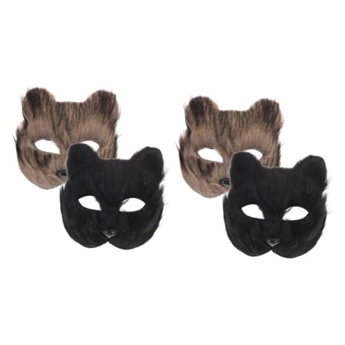 UPKOCH 4 Stück tierische Maske halloween party halloween maske camoing Kleidung Halloween-Fuchsmaske Kostümpartyzubehör einzigartig schmücken bilden Männer und Frauen Plastik von UPKOCH