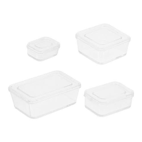 UPKOCH 4 Teilige Boxen Aufbewahrungsbox Für Fach Für Kekse Und Lunchbox Miniaturgläser Plattenkorb Obstset Snackschalen Stapelbar Auslaufsicher Durchsichtiger Mülleimer UPKOCH 4 Teilige Boxen Aufbewahrungsbox Für Fach Für Kekse Und Lunchbox Miniaturgläser Plattenkorb Obstset Snackschalen Stapelbar Auslaufsicher Durchsichtiger Mülleimer von UPKOCH