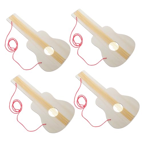 UPKOCH Gitarrenspielzeug Für Kinder 4 Stück Holzgitarren-bastelbedarf Unlackierte Bemalbare Holzgitarrenausschnitte Musikspielzeug Für Den Kindergarten UPKOCH Gitarrenspielzeug Für Kinder 4 Stück Holzgitarren-bastelbedarf Unlackierte Bemalbare Holzgitarrenausschnitte Musikspielzeug Für Den Kindergarten von UPKOCH