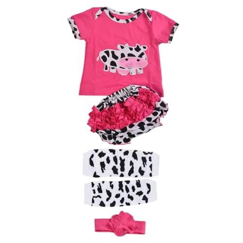 UPKOCH 0–2 Jahre Altes Baby Mädchen Kuh Kleid Set Puppen-Outfit Kleidung Für 20–22 Zoll Puppen von UPKOCH