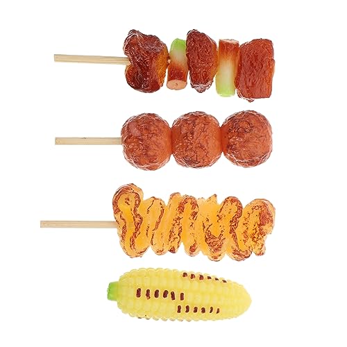 UPKOCH 4 Teiliges Spielhaus Für Kleinkinder Simuliertes Spielmodelle Grillspielzeug Koch Lebensmittelmodelle Lernspielzeug Aus PVC von UPKOCH