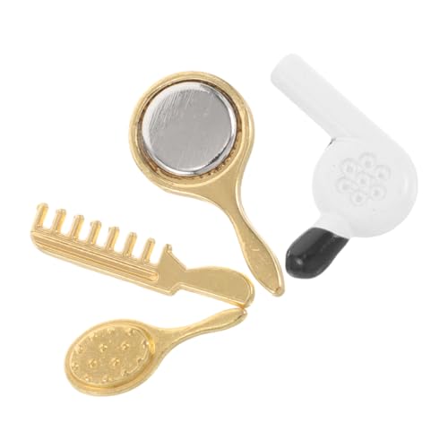 UPKOCH 4-teiliges Miniatur-haarkamm-Set Für Puppenhäuser Für Kinder Baby-haarbürste Und Entwirrer Realistische Haarstyling-Tools Zum Spielen Im Puppenhaus von UPKOCH