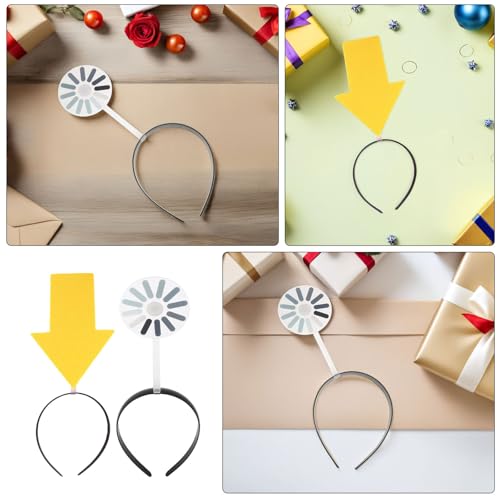 UPKOCH 4-teiliges lustiges Stirnband: Brain Loading & Arrow Stirnband Headbopper – Neuartige Halloween- und Weihnachtskopfbedeckung – Einzigartiger Haarreifen für Cosplay-Partys, von UPKOCH