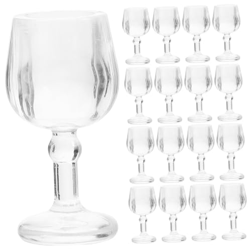 UPKOCH 40 STK Miniaturbrille Minibecher für Puppen Mini-Hausbechermodelle Spielzeuge Trink Gläser Miniaturkelch dekorativer Miniaturen Kelch Wasserbecher schmücken Glas Weinglas von UPKOCH