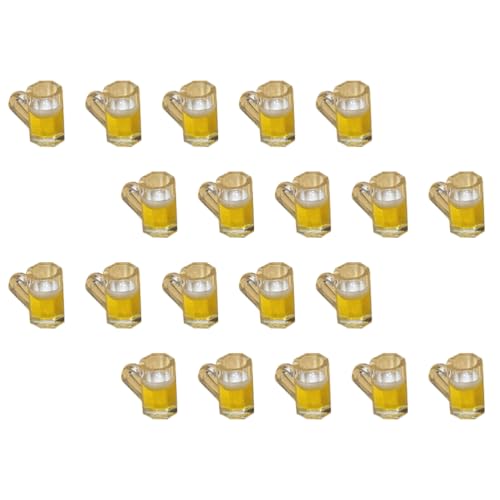 UPKOCH Miniatur BierkrüGe Puppenhaus ZubehöR, 40 StüCk Harz Mini Bierbecher Modell, Realistische Farben Und Formen FüR Dekoration Und DIY Bastelprojekte von UPKOCH