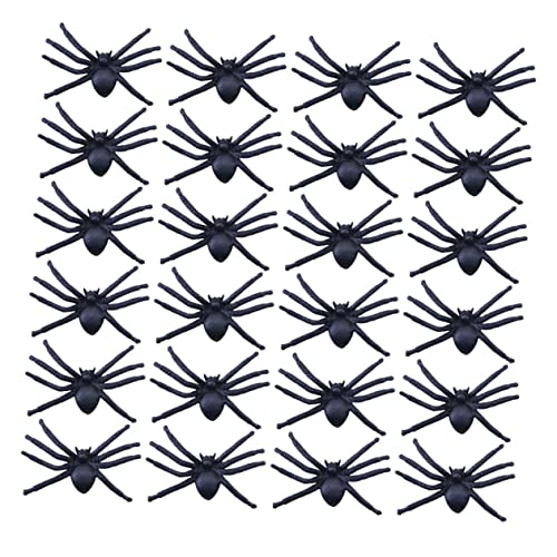UPKOCH 40 Stück Halloween-Spinne Spinnenspielzeug gefälschte Spinnen Spielzeugspinne Halloween Spinnen Artificial Spider Mini-Spinnenmodell Halloween beängstigende Requisiten Black von UPKOCH