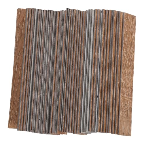 UPKOCH 40 Stück Maßstab Selbstklebende Holzbodenpaneele in Teakholzoptik Langlebig und Leicht für DIY Bastelprojekte und Modellhausdekoration von UPKOCH
