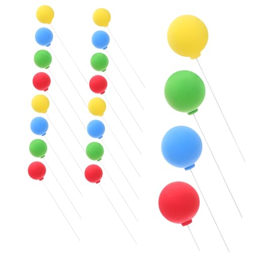 UPKOCH 40 Stück Teiliges Mini Luftballon Cake Topper Kugeln Lebendige Tortendeko für Geburtstag Hochzeit Party Kleine Farbenfrohe Tortenballons zur Festlichen Verzierung von UPKOCH