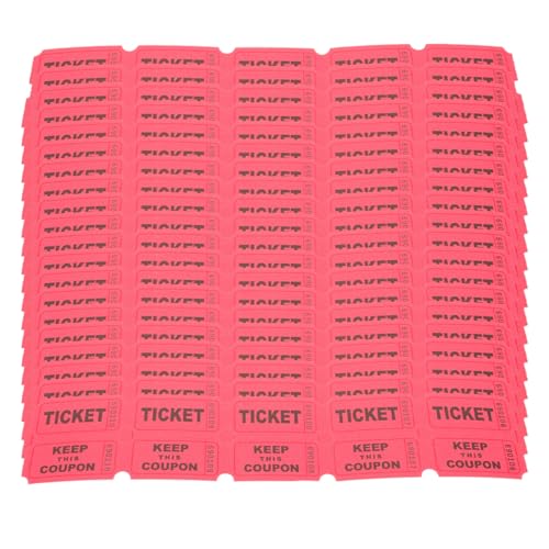 UPKOCH 400stücke Raffle-Tickets Für Veranstaltungen Rote Eintrittskarten Für Tombolas Karnevals Und Feierveranstaltungen Für Gewinnspiele Und Soziale Interaktionen von UPKOCH
