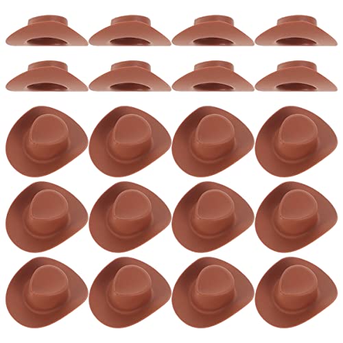 UPKOCH 40pcs Mini Cowgirl Hut Kunststoff Miniatur Hut Für Puppen Spielzeug Dekorationen von UPKOCH