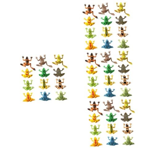 UPKOCH 48 STK Frosch-Modell Mini-Tierfiguren Outdoor-Spielset Kinderspielzeug kinderzimmerdeko plastische Ornamente Spielzeuge Miniatur-Landschaftsfroschstatuen Frösche Figur amphibisch von UPKOCH