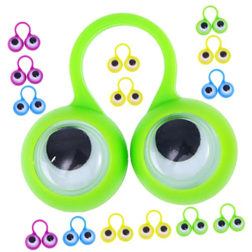 UPKOCH 48 Stück Teiliges Fingerpuppen mit Bunten Beweglichen Augenringen Kindersicheres Interaktives Lernspielzeug Kreativität Farberkennung und Logischem von UPKOCH