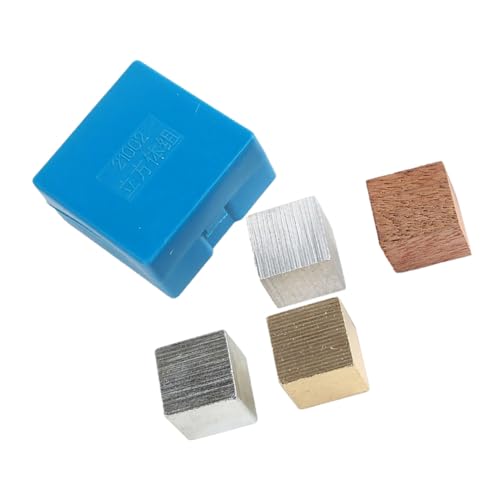 UPKOCH 4Er Set Physik-Lehrgerät Physik experimente Physikexperimente Metall- und Holzwürfel Ringboxen Masse Eisenbarren Metalltester elektronisch Kupfer-Eisen-Aluminium-Holzblock von UPKOCH