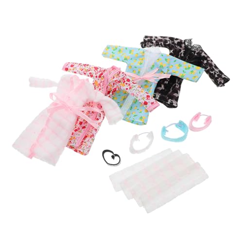 UPKOCH 4Sätze Teiliges Puppen Bademantel Pyjama Set Mini Puppen Schlafkleidung mit Stirnband und Handtuch Anziehzubehör für Mädchen Fördert Kreativität und Fantasie UPKOCH 4Sätze Teiliges Puppen Bademantel Pyjama Set Mini Puppen Schlafkleidung mit Stirnband und Handtuch Anziehzubehör für Mädchen Fördert Kreativität und Fantasie von UPKOCH