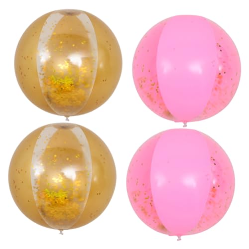 UPKOCH 4Stücke Aufblasbare Strandbälle mit Glitzer Transparente Poolspielzeuge für Sommerpartys und Strandaktivitäten Langlebig und Einfach zu Transportieren UPKOCH 4Stücke Aufblasbare Strandbälle mit Glitzer Transparente Poolspielzeuge für Sommerpartys und Strandaktivitäten Langlebig und Einfach zu Transportieren von UPKOCH