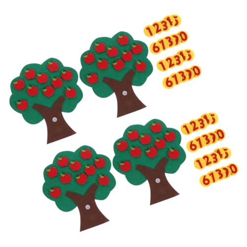 UPKOCH Filzbaum-zählspielzeug 4 Sets Mathe-Bereich Filz-Puzzle Für Jungen Und Mädchen Kindergarten-lernspielzeug-Set von UPKOCH